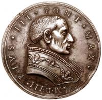 Papel States. Rome. Pius III. Silver Medal, dated 1503 (in Roman numerals, though an original strike from 1600