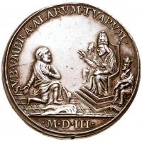 Papel States. Rome. Pius III. Silver Medal, dated 1503 (in Roman numerals, though an original strike from 1600 - 2