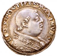 Papel States. Bologna. Leo X (1513-1521). Silver Half Bianco, undated