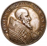 Papel States. Rome. Paul III (1534-1549). Silver Medal, Year 16 1549