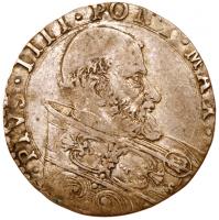 Papel States. Bologna. Pius IV (1559-1565). Silver Bianco, undated