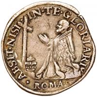 Papel States. Rome. Pius V (1566-1572). Silver Testone, undated - 2
