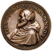 Papel States. Rome. Pius V (1566-1572). Silver Medal, 1571