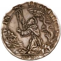 Papel States. Rome. Sixtus V (1585-1590). Silver Piastre, 1589 - 2