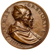 Papel States. Rome. Gregory XIV (1590-1591). Bronze Medal, undated