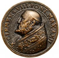 Papel States. Rome. Clement VIII (1592-1605). Bronze Medal, Year 12 1603