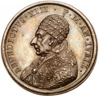 Papel States. Rome. Benedict XIII (1724-1730). Silver Medal, 1725