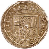 Tuscany. Ferdinando II de 'Medici (1621-1670) - Christina of Lorraine, widow of Ferdinando I de' Medici. Silver Quarto di Ducato - 2