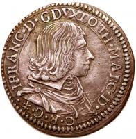 Tuscany. Nicola Francesco of Lorraine (1634-1635). Silver Testone, 1634