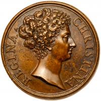 Christina (1632-1654). Bronze Medal, undated