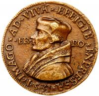Basel. Erasmus of Rotterdam. Cast Bronze Medal, dated 1531