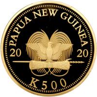 Papua New Guinea. Bird of Paradise Gold 500 Kina, 2020 PCGS PF70 DC - 2