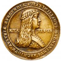 Holy Roman Empire, Maximilian I as Archduke (1493-1519), with Maria Duchess of Burgundy. Cast Bronze Medal, Dated 1479