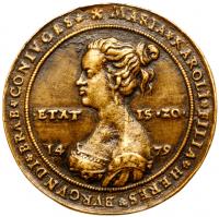 Holy Roman Empire, Maximilian I as Archduke (1493-1519), with Maria Duchess of Burgundy. Cast Bronze Medal, Dated 1479 - 2