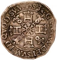 Navarre. Henry III (1572-1589). Silver Franc, 1583 - 2
