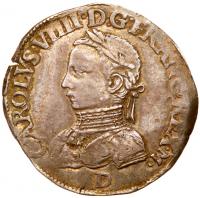 Charles IX (1560-1574). Silver Teston, 1562-D