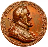 Henri IV (1553-1610). Bronze Medal, 1598