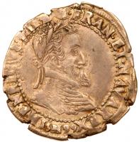 Henry IV (1589-1610). Silver Â½ Franc, 1599-M