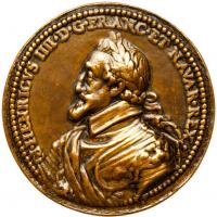 Henry IV (1589-1610) and Marie de Medicis (1575-1642). Cast Bronze Medal, dated 1601