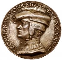 Bavaria. Leonhard von Egck, politician (1480-1550). Cast Silver Medal, Dated 1527