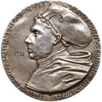 Martin Luther (1483-1546). Silver Cast Medal, 1521