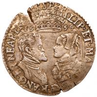 Philip of Spain and Mary (1554-1558). Silver Shilling, 1554