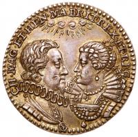 Charles I (1625-1649). Royal Marriage Silver Medal, 1625