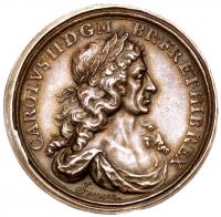 Charles II (1660-1685). Dominion of the Sea Silver Medal, 1665