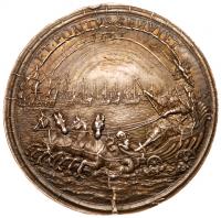 Charles II (1660-1685). Dominion of the Sea Silver Medal, 1665 - 2