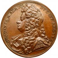 Anne (1702-1714). Prince George, Lord High Admiral Bronze Medal, 1702 - 2
