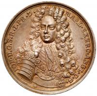 Anne (1702-1714). Battle of Ramillies, Conquest of Brabant, Silver Medal, 1706