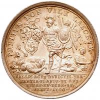 Anne (1702-1714). Battle of Ramillies, Conquest of Brabant, Silver Medal, 1706 - 2