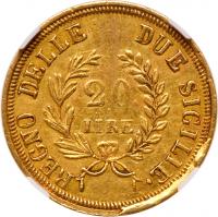 Naples. Gioacchino Murat Napoleon (1808-1815). Gold 20 Lire, 1813 - 2