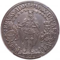 Teutonic Order. Maximilian III Archduke of Austria (1612-1618). Silver 2 Taler, 1614