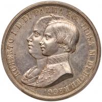 Parma. Roberto di Borbone (1854-1858). Pattern Silver 5 Lire, undated (1857).