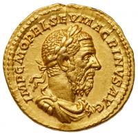 Macrinus, AD 217-218, Gold Aureus (7.37 g)