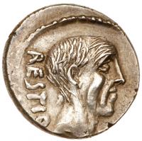 C. Antius Restio. Silver Denarius (3.93 g.), 47 BC
