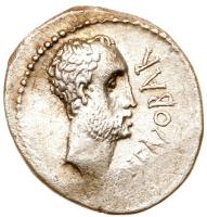 Cn . Domitius Ahenobarbus. Silver Denarius (3.93 g), 41-40 BC