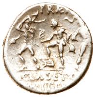 Sextus Pompey. Silver Denarius (4.15 g), 37/6 BC - 2