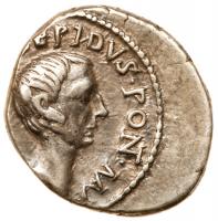 Lepidus & Octavian. Silver Denarius (3.99 g), 43 BC