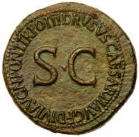 Drusus, with Tiberius and Germanicus Gemellus. Ã Sestertius (25.87 g), Caesar, AD 19-23 - 2