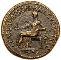 Gaius Caligula. Ã Sestertius (25.08 g), AD 37-41 - 2