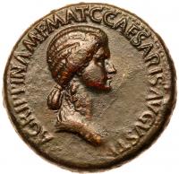 Agrippina I. Ã Sestertius (26.30 g), Died AD 33