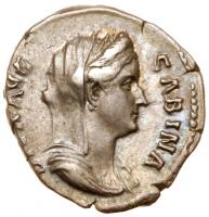 Diva Sabina. Silver Denarius (3.24 g), died AD 137