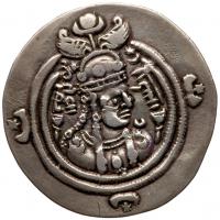 Sasanian Kingdom. Queen Buran, 1st daughter of Husrav II, Silver Drachm (3.60 g), AD 630-631