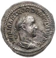 Gordian II Africanus. Silver Denarius (3.16 g), AD 238