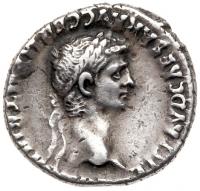 Claudius, with Agrippina II. Silver Denarius (3.49 g), AD 41-54