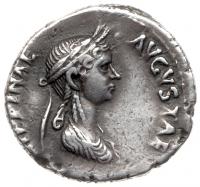 Claudius, with Agrippina II. Silver Denarius (3.49 g), AD 41-54 - 2