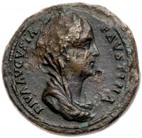 Diva Faustina I. Ã Medallion 39 mm (46.13 g), died AD 140/1