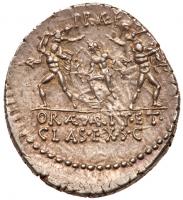 Sextus Pompey. Silver Denarius (3.95 g), 37/6 BC - 2